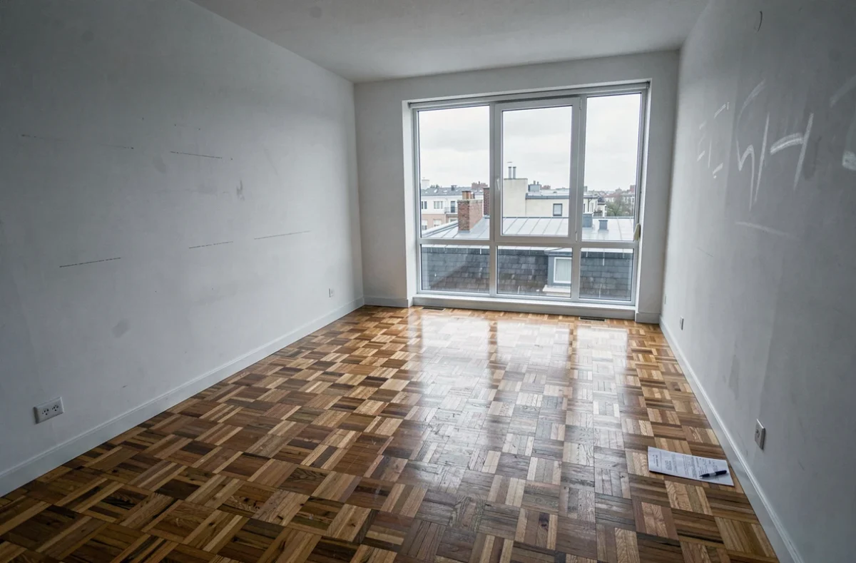 Appartement vide non meublé représentant un logement locatif couvert par une assurance propriétaire non occupant