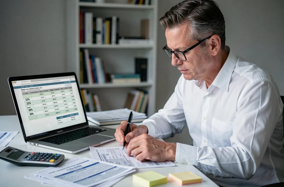 Comptable calculant une réduction d'impôt de 22 à 30% dans le cadre d'un dispositif de défiscalisation immobilière